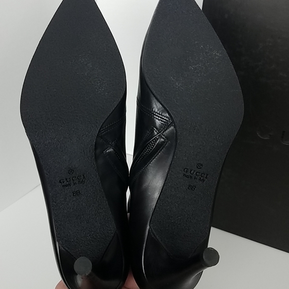 Gucci Stivaletto Pelle Calf Height Bootie Sz 8 - Picture 5 of 8